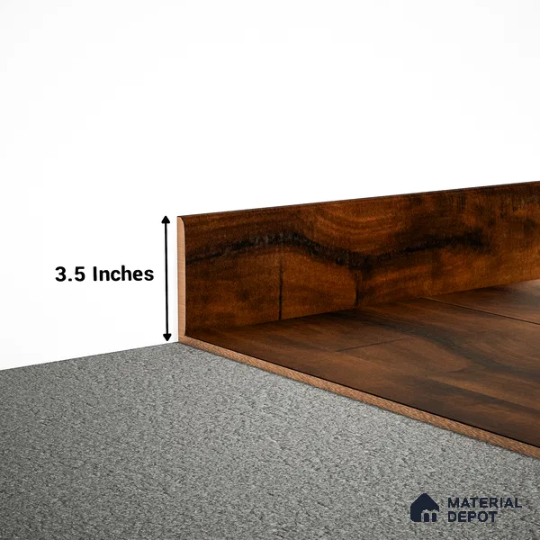 MDF Skirting Timberlux PM 00376 F | 8 ft x 3.5 Inch | Compatible for Laminate Wood Floor LF 00278