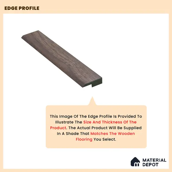 MDF Edge Profile Timberlux PM 00375 T | 8 ft x 18 mm x 12 mm | Compatible for Laminate Wood Floor LF 00279