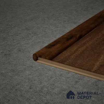 MDF L Nosing Profile Timberlux PM 00375 X | 8 ft x 25 x 45 x 12 mm | Compatible for Laminate Wood Floor LF 00279