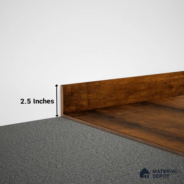 MDF Skirting Edge Flow PM 00377 D | 8 ft x 2.5 Inch | Compatible for Laminate Wood Floor LF 00280