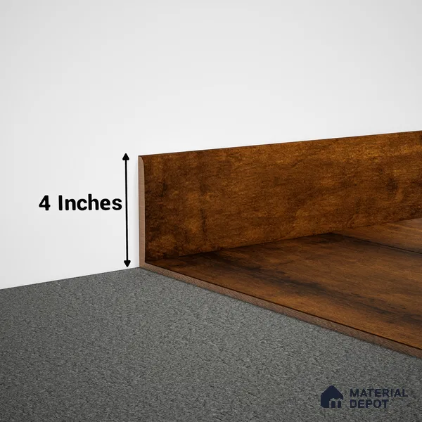 MDF Skirting Edge Flow PM 00377 G | 8 ft x 4 Inch | Compatible for Laminate Wood Floor LF 00280