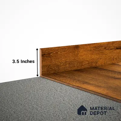 MDF Skirting Aqua Lock PM 00400 F | 8 ft x 3.5 Inch | Compatible for Laminate Wood Floor LF 00283