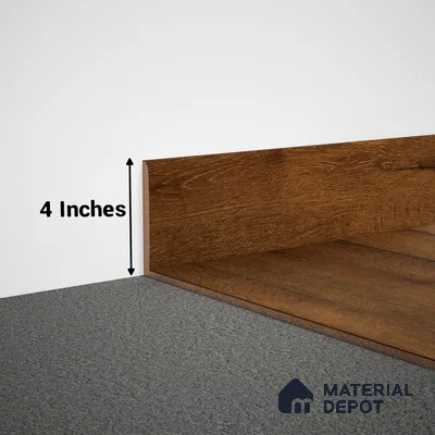 MDF Skirting Aqua Lock PM 00400 G | 8 ft x 4 Inch | Compatible for Laminate Wood Floor LF 00283