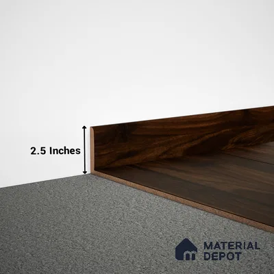 MDF Skirting Aqua Lock PM 00402 D | 8 ft x 2.5 Inch | Compatible for Laminate Wood Floor LF 00285