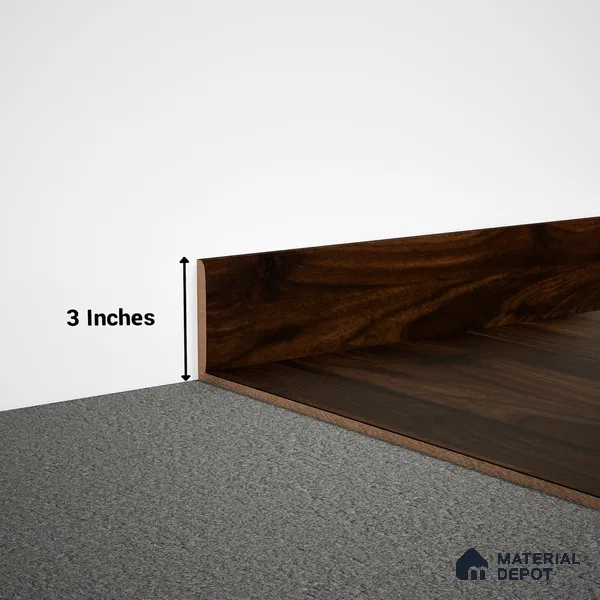 MDF Skirting Aqua Lock PM 00402 E | 8 ft x 3 Inch | Compatible for Laminate Wood Floor LF 00285
