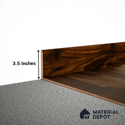 MDF Skirting Aqua Lock PM 00402 F | 8 ft x 3.5 Inch | Compatible for Laminate Wood Floor LF 00285
