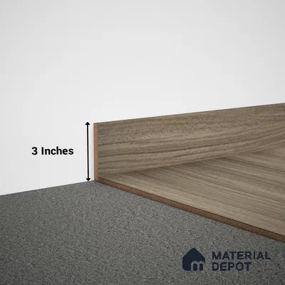 MDF Skirting Aqua Lock PM 00404 E | 8 ft x 3 Inch | Compatible for Laminate Wood Floor LF 00287
