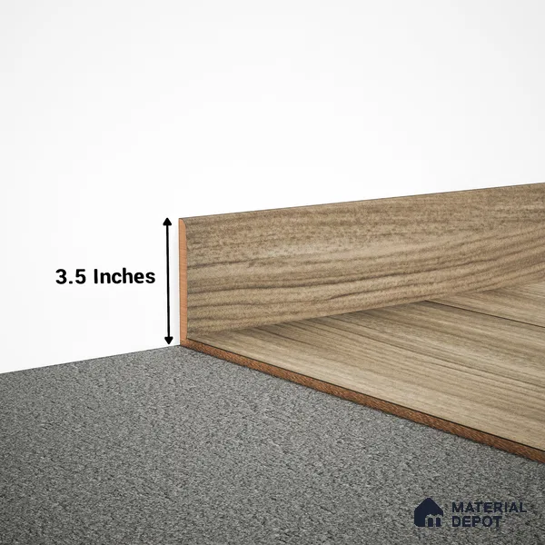 MDF Skirting Aqua Lock PM 00404 F | 8 ft x 3.5 Inch | Compatible for Laminate Wood Floor LF 00287