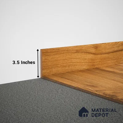MDF Skirting Aqua Lock PM 00405 F | 8 ft x 3.5 Inch | Compatible for Laminate Wood Floor LF 00288