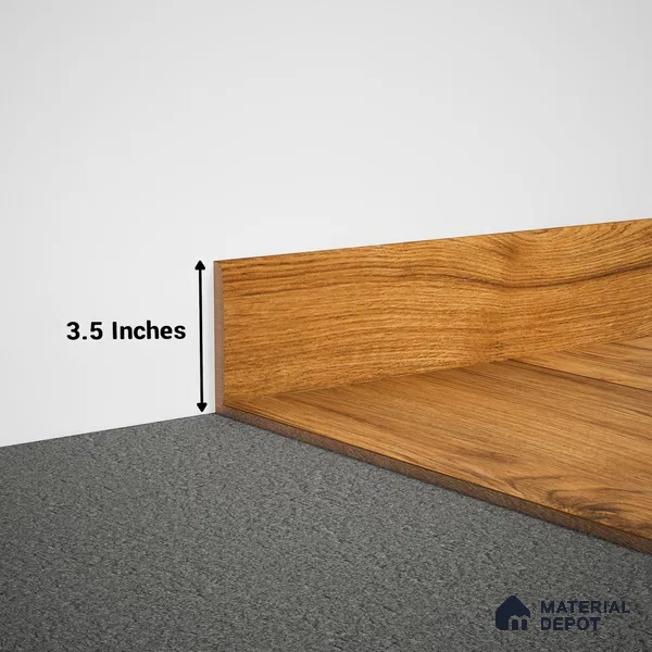 MDF Skirting Aqua Lock PM 00405 F | 8 ft x 3.5 Inch | Compatible for Laminate Wood Floor LF 00288