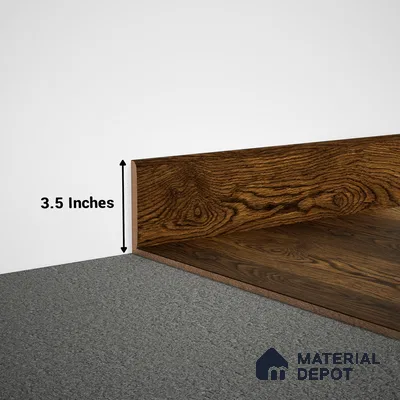 MDF Skirting Aqua Lock PM 00406 F | 8 ft x 3.5 Inch | Compatible for Laminate Wood Floor LF 00289