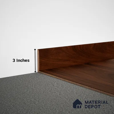 MDF Skirting Aqua Lock PM 00407 E | 8 ft x 3 Inch | Compatible for Laminate Wood Floor LF 00290