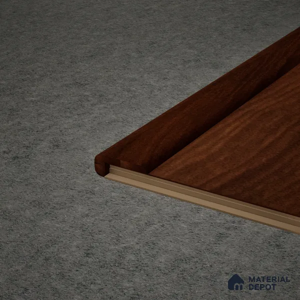 MDF L Nosing Profile Aqua Lock PM 00407 W | 8 ft x 25 x 25 x 12 mm | Compatible for Laminate Wood Floor LF 00290