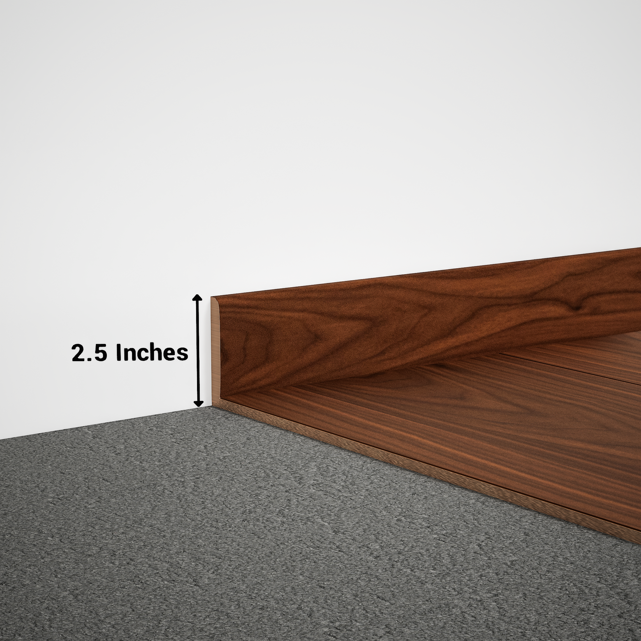 WPC Skirting Stone Core TF 00429 | 8 ft x 2.5 Inch x 12 mm | Compatible for SPC Floor VF 00123