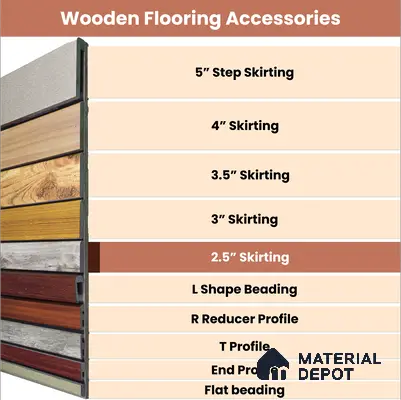 WPC Skirting Stone Core TF 00429 | 8 ft x 2.5 Inch x 12 mm | Compatible for SPC Floor VF 00123