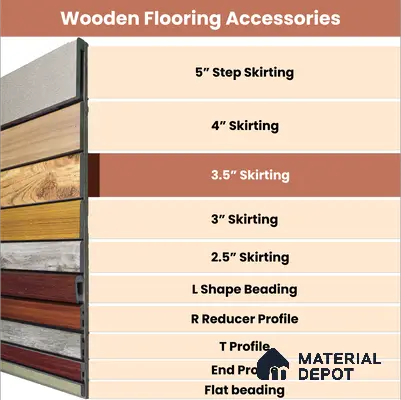 WPC Skirting Stone Core TF 00429 C | 8 ft x 3.5 Inch x 12 mm | Compatible for SPC Floor VF 00123