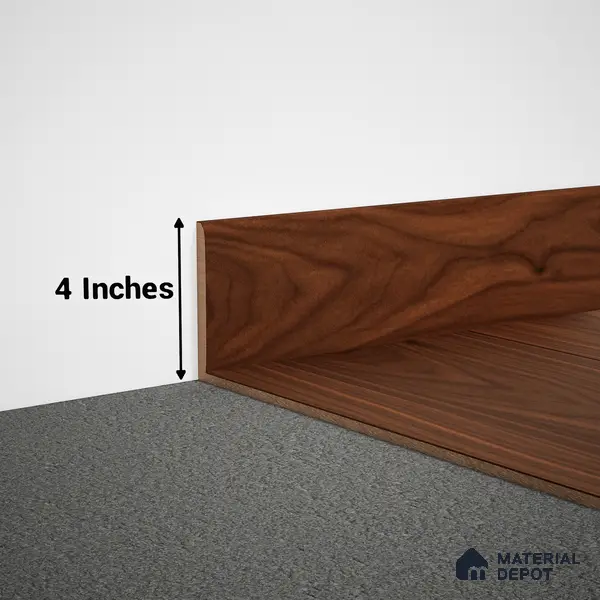 WPC Skirting Stone Core TF 00429 D | 8 ft x 4 Inch x 12 mm | Compatible for SPC Floor VF 00123