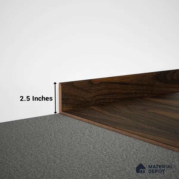 MDF Skirting Herringbone PM 00388 D | 8 ft x 2.5 Inch | Compatible for Laminate Wood Floor LF 00293
