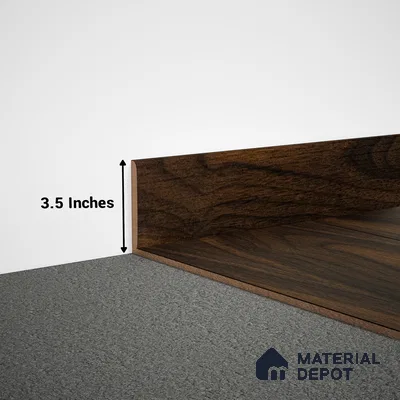 MDF Skirting Herringbone PM 00388 F | 8 ft x 3.5 Inch | Compatible for Laminate Wood Floor LF 00293