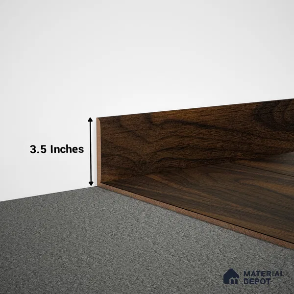 MDF Skirting Herringbone PM 00388 F | 8 ft x 3.5 Inch | Compatible for Laminate Wood Floor LF 00293
