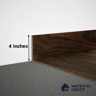MDF Skirting Herringbone PM 00388 G | 8 ft x 4 Inch | Compatible for Laminate Wood Floor LF 00293