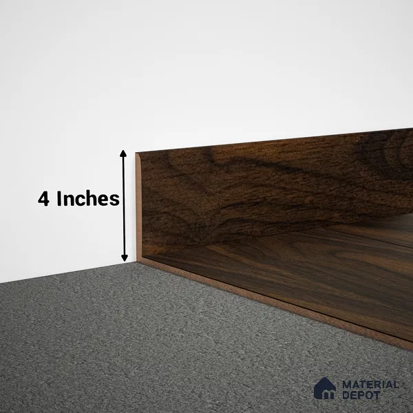 MDF Skirting Herringbone PM 00388 G | 8 ft x 4 Inch | Compatible for Laminate Wood Floor LF 00293