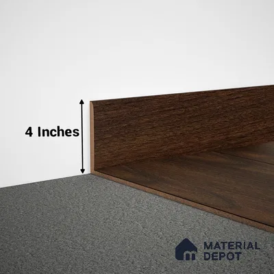 MDF Skirting Herringbone PM 00390 G | 8 ft x 4 Inch | Compatible for Laminate Wood Floor LF 00294