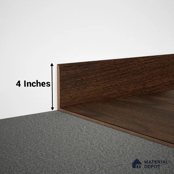 MDF Skirting Herringbone PM 00390 G | 8 ft x 4 Inch | Compatible for Laminate Wood Floor LF 00294