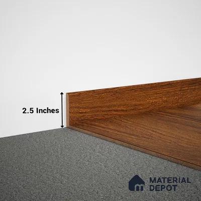 MDF Skirting Herringbone PM 00392 D | 8 ft x 2.5 Inch | Compatible for Laminate Wood Floor LF 00295