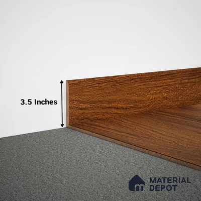 MDF Skirting Herringbone PM 00392 F | 8 ft x 3.5 Inch | Compatible for Laminate Wood Floor LF 00295