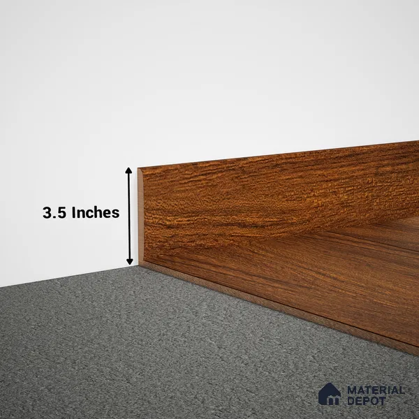 MDF Skirting Herringbone PM 00392 F | 8 ft x 3.5 Inch | Compatible for Laminate Wood Floor LF 00295