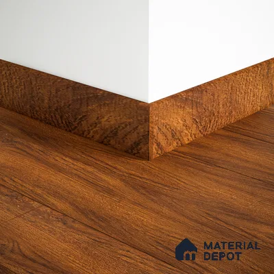 MDF Skirting Herringbone PM 00392 F | 8 ft x 3.5 Inch | Compatible for Laminate Wood Floor LF 00295