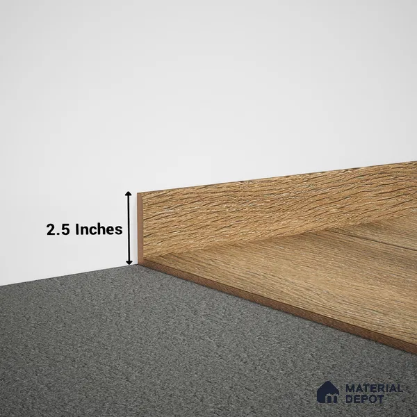 MDF Skirting Herringbone PM 00394 D | 8 ft x 2.5 Inch | Compatible for Laminate Wood Floor LF 00296