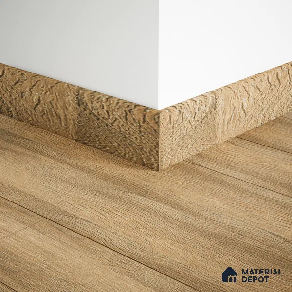 MDF Skirting Herringbone PM 00394 D | 8 ft x 2.5 Inch | Compatible for Laminate Wood Floor LF 00296