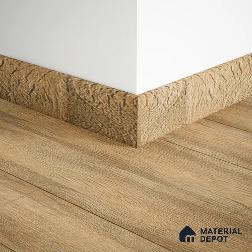 MDF Skirting Herringbone PM 00394 D | 8 ft x 2.5 Inch | Compatible for Laminate Wood Floor LF 00296