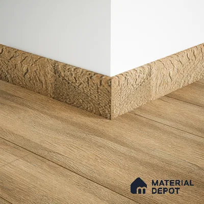 MDF Skirting Herringbone PM 00394 G | 8 ft x 4 Inch | Compatible for Laminate Wood Floor LF 00296