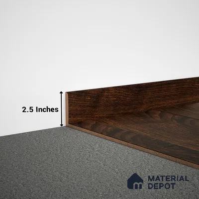 MDF Skirting Herringbone PM 00396 D | 8 ft x 2.5 Inch | Compatible for Laminate Wood Floor LF 00297