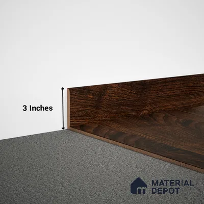 MDF Skirting Herringbone PM 00396 E | 8 ft x 3 Inch | Compatible for Laminate Wood Floor LF 00297
