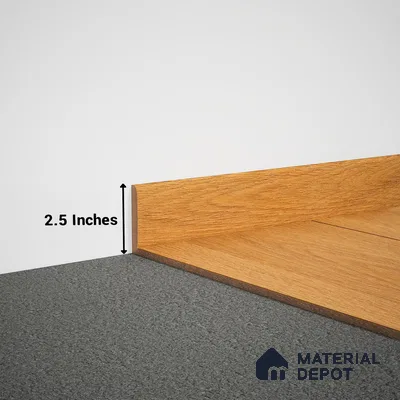 MDF Skirting Herringbone PM 00398 D | 8 ft x 2.5 Inch | Compatible for Laminate Wood Floor LF 00298