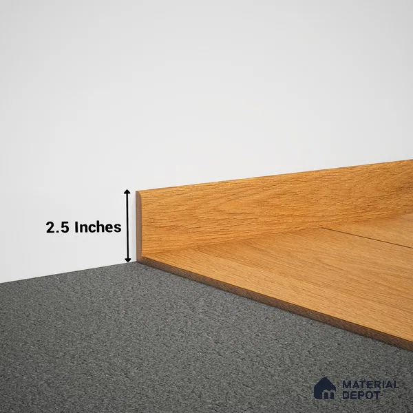 MDF Skirting Herringbone PM 00398 D | 8 ft x 2.5 Inch | Compatible for Laminate Wood Floor LF 00298