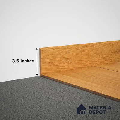 MDF Skirting Herringbone PM 00398 F | 8 ft x 3.5 Inch | Compatible for Laminate Wood Floor LF 00298