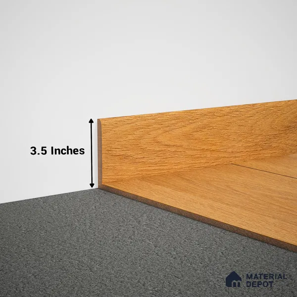 MDF Skirting Herringbone PM 00398 F | 8 ft x 3.5 Inch | Compatible for Laminate Wood Floor LF 00298