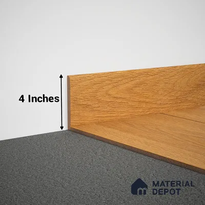 MDF Skirting Herringbone PM 00398 G | 8 ft x 4 Inch | Compatible for Laminate Wood Floor LF 00298