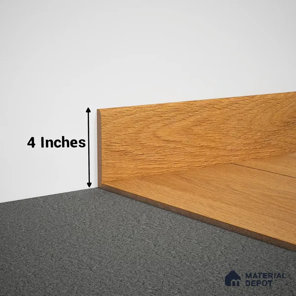 MDF Skirting Herringbone PM 00398 G | 8 ft x 4 Inch | Compatible for Laminate Wood Floor LF 00298