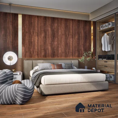 HDF Laminate Wood Floor EIR Finish Aqua Lock LF 00283 | 4 ft x 8 inch x 8 mm | AC4 Grade | Arc Click With Wax Coating | U Groove | Water Proof | Suitable for Flooring, Living Room, Bedroom