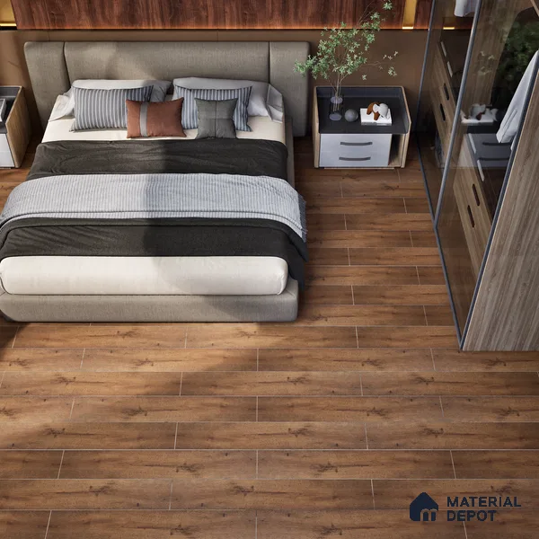 HDF Laminate Wood Floor EIR Finish Aqua Lock LF 00283 | 4 ft x 8 inch x 8 mm | AC4 Grade | Arc Click With Wax Coating | U Groove | Water Proof | Suitable for Flooring, Living Room, Bedroom