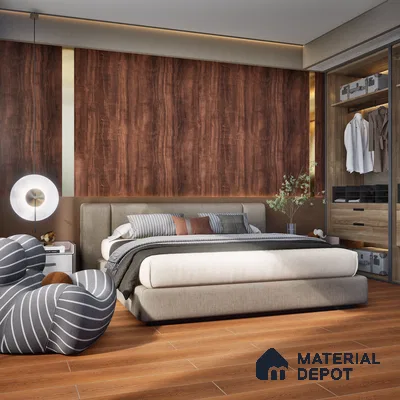 HDF Laminate Wood Floor EIR Finish Aqua Lock LF 00284 | 4 ft x 8 inch x 8 mm | AC4 Grade | Arc Click With Wax Coating | U Groove | Water Proof | Suitable for Flooring, Living Room, Bedroom