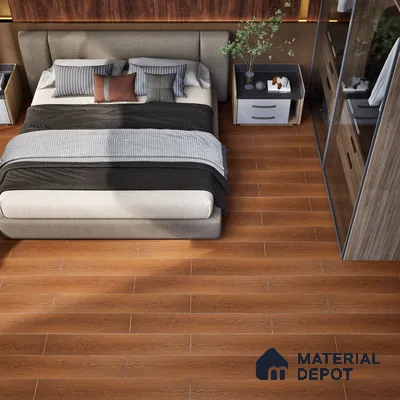HDF Laminate Wood Floor EIR Finish Aqua Lock LF 00284 | 4 ft x 8 inch x 8 mm | AC4 Grade | Arc Click With Wax Coating | U Groove | Water Proof | Suitable for Flooring, Living Room, Bedroom