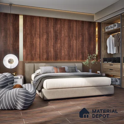HDF Laminate Wood Floor EIR Finish Aqua Lock LF 00285 | 4 ft x 8 inch x 8 mm | AC4 Grade | Arc Click With Wax Coating | U Groove | Water Proof | Suitable for Flooring, Living Room, Bedroom
