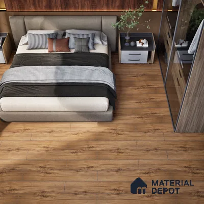 HDF Laminate Wood Floor EIR Finish Aqua Lock LF 00288 | 4 ft x 8 inch x 8 mm | AC4 Grade | Arc Click With Wax Coating | U Groove | Water Proof | Suitable for Flooring, Living Room, Bedroom